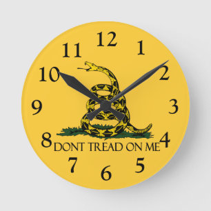 Niet op me lezen, Gadsden Flag Patriottische Gesch Ronde Klok