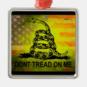 Niet op me lezen met de Amerikaanse vlag Gadsden Metalen Ornament