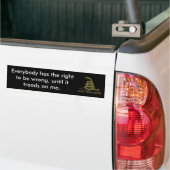 Niet op me slaan - bumper 2 bumpersticker (Op Truck)