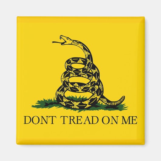 Niet op me tikken - Gadsden vlag Magneet (Voorkant)