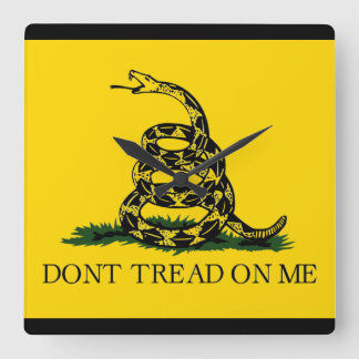 Niet op me tikken - Gadsden vlag Vierkante Klok