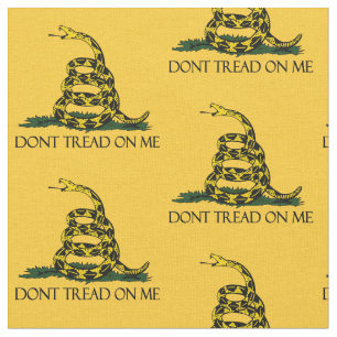 Niet op mij lezen, de vlag van Gadsden. Stof