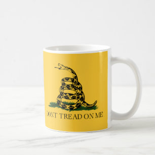 Niet op mij lezen, Gadsden vlag theeparty Koffiemok