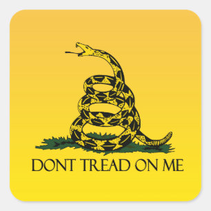 Niet op mij lezen, Gele vlag Ensign Vierkante Sticker