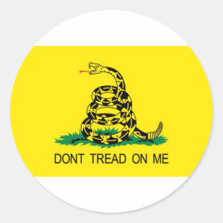 Niet op mij tikken ronde sticker