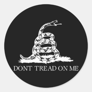 Niet op mij tikken ronde sticker