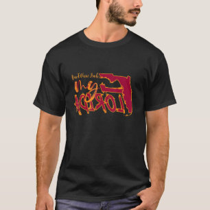 niet op mijn florida vlag florida sta t-shirt