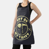 Niet op mijn shift Grim Reaper Halloween quote Schort (Insitu)