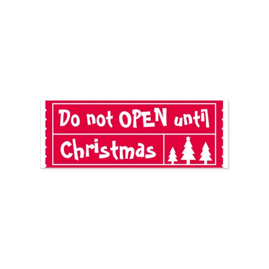 Niet openen · Christmas Trees First Winter Ticket Zelfinktende Stempel (Design)