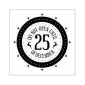 Niet openen tot 25 dec 	rubberstempel (Afrduk)