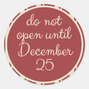 Niet openen tot 25 dec Stickers door Scarebaby