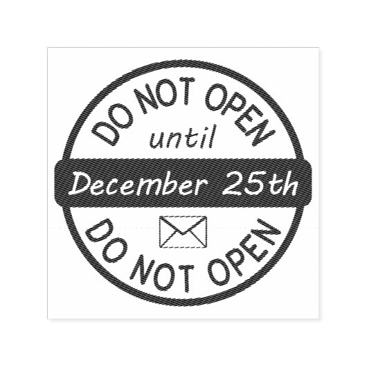 NIET OPENEN TOT 25 DEC ZELFINKTENDE STEMPEL (Design)