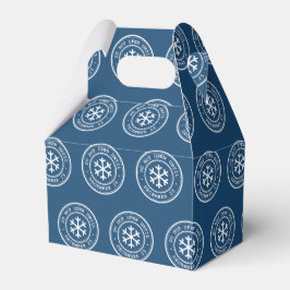 Niet openen tot 25 december Blue Favor Box Bedankdoosjes
