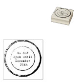 Niet openen tot 25 december 	rubberstempel (Gestempeld)