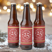 Niet openen tot de etiketten van de rode bierfles 