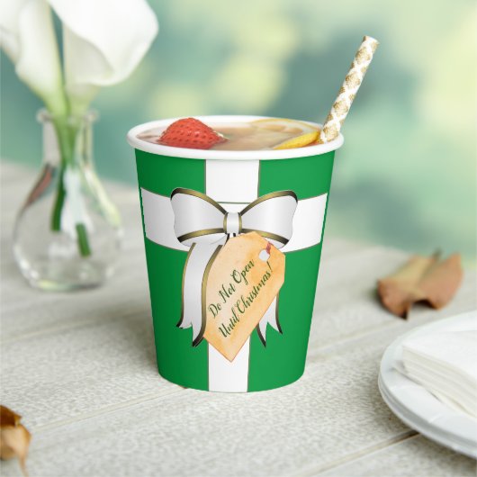 Niet openen tot kerst papier cup papieren bekers (Insitu)