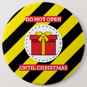 Niet openen tot kerst ronde button 6,0 cm (Voorkant)