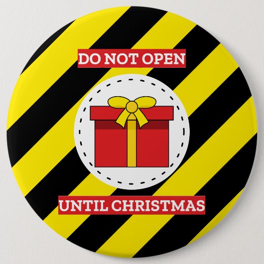 Niet openen tot kerst ronde button 6,0 cm (Voorkant)