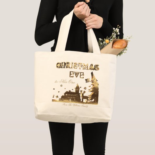 Niet openen tot kerstcadeautas grote tote bag (Voorkant (product))