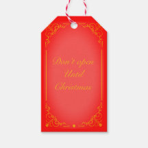 "Niet openen tot Kerstmis" Gift Label 10 stuks