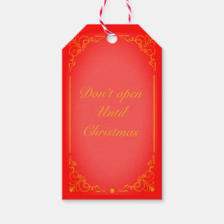 "Niet openen tot Kerstmis" Gift Label 10 stuks Cadeaulabel