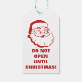 Niet openen tot Kerstmis Jolly Sinterklaas Cadeaulabel (Achterkant)