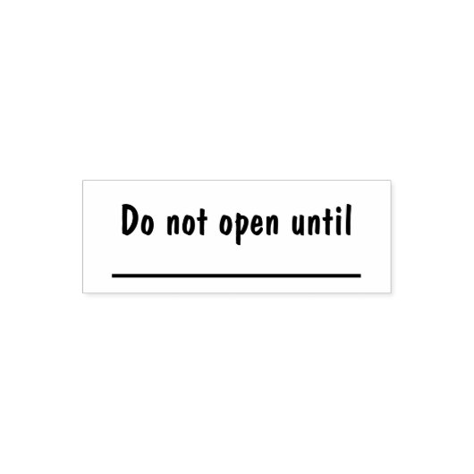 Niet openen tot  zelfinktende stempel (Design)