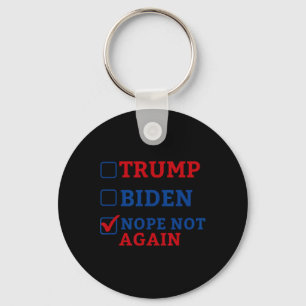 Niet opnieuw stemmen 2024 Anti Trump Anti Biden Sleutelhanger