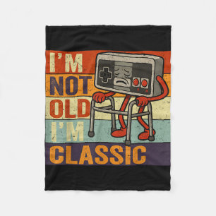 Niet oud klassieke grappige oude gamer gamen retro fleece deken