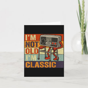 Niet oud klassieke grappige oude gamer gamen retro kaart