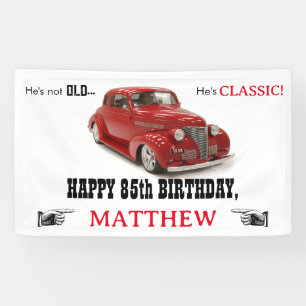 Niet oud maar klassiek rood 1939 Coupe Leeftijd Ve Spandoek