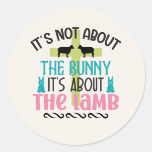 Niet over Bunny Lam Christelijk Pasen Ronde Sticker