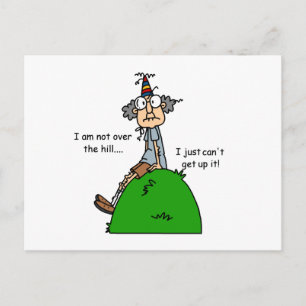 Niet over de Hill Humor Briefkaart