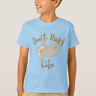 Niet overhaast leven luiaard t-shirt