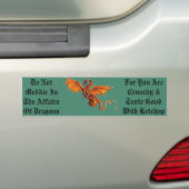Niet overpeinzen bij Dragons Bumpersticker (Op auto)