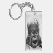 NIET PANIC Acrylacryl Sleutelhanger (Voorkant Links)