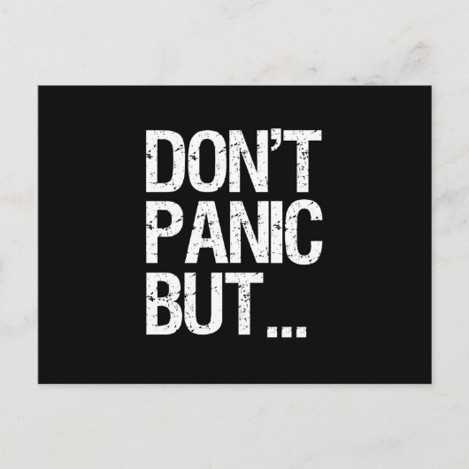 niet Paniek Briefkaart (Voorkant)