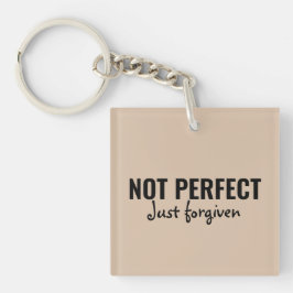 Niet perfect gewoon vergeven, bijbelvers, Christel Sleutelhanger