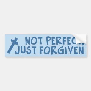 Niet perfect, gewoon vergeven bumpersticker
