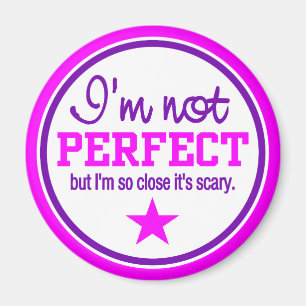NIET PERFECT magnet - roze / paars Magneet