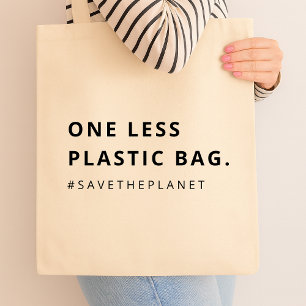 Niet plastic Bespaar de milieuvriendelijke plane Tote Bag