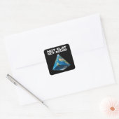 Niet platte aarde niet rond aarde grappig vierkante sticker (Envelop)