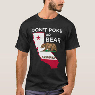 Niet porren het beer california Republic ontwerp T-shirt