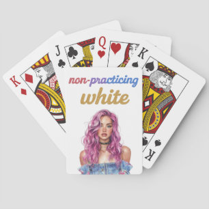 Niet-praktiserend wit pokerkaarten