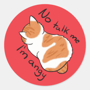Niet praten ronde sticker