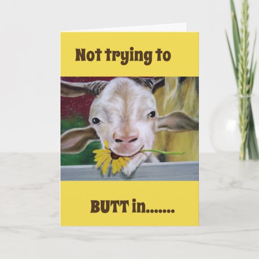 NIET PROBEREN OM **BUTT ** IN OP UW (60ste VERJAAR Kaart (Voorkant)