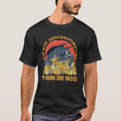 Niet procrastend Side Quest Dungeon RPG Dice Dr. T-shirt (Voorkant)
