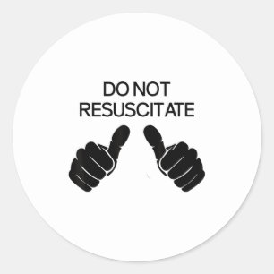 Niet Reanimeren Sarcastisch Ronde Sticker