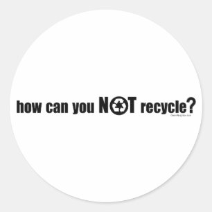 Niet Recyclen? Ronde Sticker