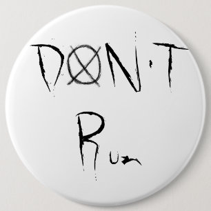 Niet rennen ronde button 6,0 cm